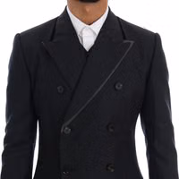 Gray Wool Double Breasted 3 Piece Suit 4