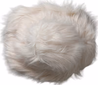 Off White Acrylic Fur Womens Bucket Hat 3
