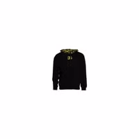 Black Logo Cotton Hooded Sweatshirt Sweater 1