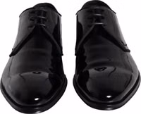 Black Calfskin Leather Derby Men Dress Shoes 2