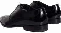 Black Calfskin Leather Derby Men Dress Shoes 4