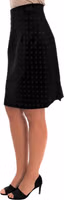 Dark Green Baroque Velvet Pencil Skirt 2