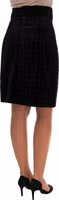 Dark Green Baroque Velvet Pencil Skirt 3