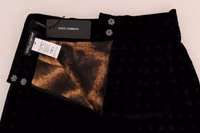 Dark Green Baroque Velvet Pencil Skirt 4
