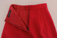 Pink Wool Knee Long A-Line Skirt 4