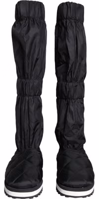 Black Quilted High Top Boots Sneakers Shoes