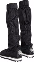 Black Quilted High Top Boots Sneakers Shoes 3