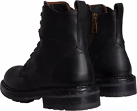Black Lace Up Mid Calf Boots Men Shoes 3