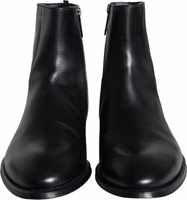 Black Calf Leather Men Ankle Boots Men Shoes 1