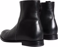 Black Calf Leather Men Ankle Boots Men Shoes 3