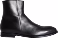 Black Calf Leather Men Ankle Boots Men Shoes 4