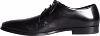 Black Calfskin Leather Derby Men Dress Shoes 5