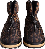 Brown Leopard Ankle Boots Padded Shoes 1