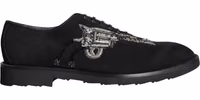 Black Suede Sicilia Lace Up Formal Shoes 4