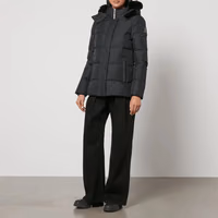 Black Polyester Jacket & Coat 3
