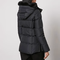 Black Polyester Jacket & Coat 4