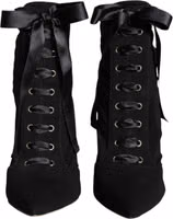 Black Jersey Stretch Ankle Booties Shoes 1
