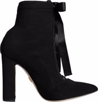 Black Jersey Stretch Ankle Booties Shoes 4