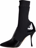 Black Stretch Stilettos Booties Socks Shoes 5