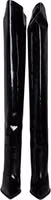 Black Patent Leather Knee High Boots Shoes 1