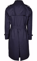 Blue Cotton Men Trench Coat 2