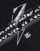 Black Graphic Print Cotton Crew Neck T-shirt 4