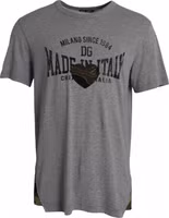 Gray Graphic Print Cotton Round Neck T-shirt 3