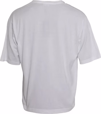 White Cotton Round Neck Short Sleeve T-shirt