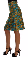 Multicolor Jacquard Straight Pencil Skirt 2