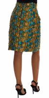Multicolor Jacquard Straight Pencil Skirt 3