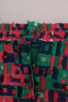 Pink Green Jacquard Pencil Skirt 3