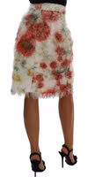Floral Patterned Pencil Straight Skirt 3