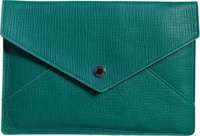 Green Leather Handbag Clutch Mini Purse Pouch Tablet Case 1