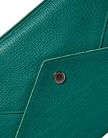 Green Leather Handbag Clutch Mini Purse Pouch Tablet Case 5