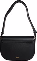 Black Grainy Calf Leather Logo Crossbody Shoulder Bag 3