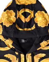Black Medusa Print Cotton Full Zip HoodieSweatshirt Sweater 3