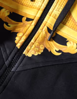 Black Medusa Print Cotton Full Zip HoodieSweatshirt Sweater 5