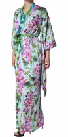 Multicolor Floral Silk Stretch Wrap Dress 2