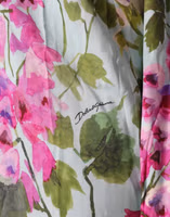 Multicolor Floral Silk Stretch Wrap Dress 5
