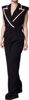 Black Wool Blend Sleeveless Jumpsuit Dress 1
