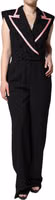 Black Wool Blend Sleeveless Jumpsuit Dress 2