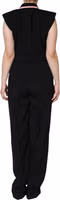 Black Wool Blend Sleeveless Jumpsuit Dress 3