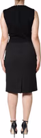 Black Cotton Sheath Knee Length Dress 3