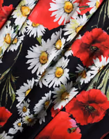 Black Floral Silk Sleeveless Long Gown Dress 5