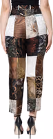 Multicolor Patchwork Jacquard High Waist Pants 3