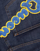Dark Blue QUEEN Cotton Skinny Denim Jeans 5