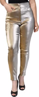 Metallic Gold High Waist Skinny Pants 1