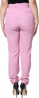 Pink Polyester High Waist Women Tapered Pants 3