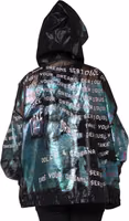 Multicolor Print Hooded Sweatshirt Sweater 3