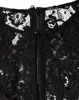 Black Floral Lace See Through Long Sleeve Top 5